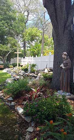 HISTORY/OUR CAMPUS In recent years we have added a beautiful memorial garden where many of our parishioners are buried.