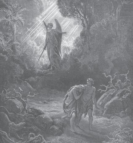 Sketch by Paul Gustave Doré Adam and Eve banished from Eden. Why should God put the blame on them if they are just the product of Dembski s billions of years of evolution and evil?