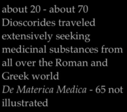 substances from all over the Roman and