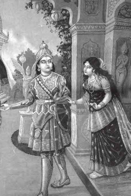 688 Uttara and Abhimanyu as he goes off to the battle in which he will be killed, c.