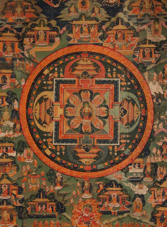 Mandala Spheres of Influence Mandalas are perhaps the most recognized form of Tibetan Buddhist art (fig. 5). The Sanskrit word mandala corresponds to more than a type of painting or sculpture.