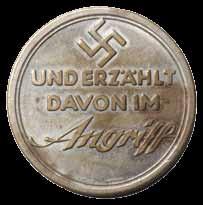 Germany, 1934. The recto of the medallion depicts a Star of David in the center, surrounded by the inscription in German A Nazi Travels to Palestine (Ein Nazi fährt nach Palästina).