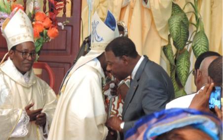 There were 11 bishops around the Nuncio, two of whom came from Niamey, Niger, and one from Aného, Togo.