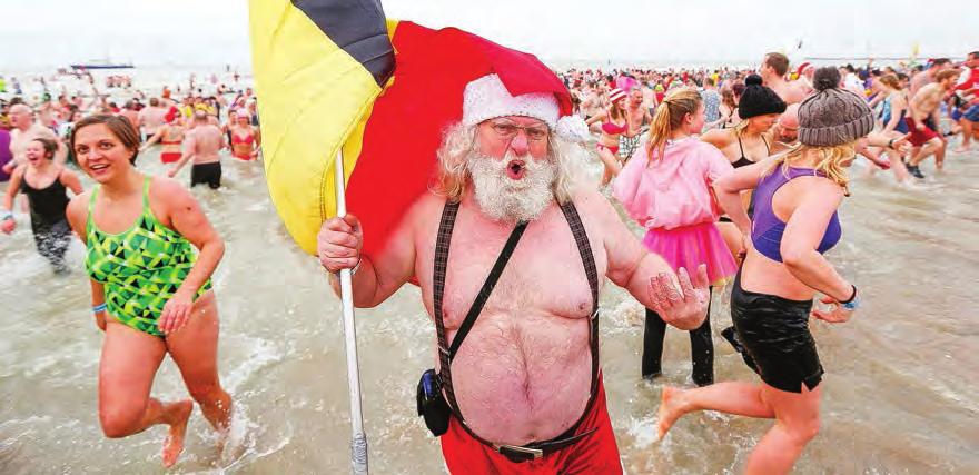 9 january 2018 Thousands of Belgians brave cold to take dip in wintery North Sea social 15 OSTEND (Belgium) Thousands of people braved the biting cold of a Belgian winter on Saturday to take a dip in