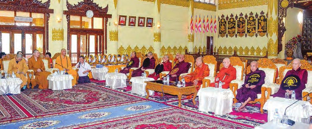 9 january 2018 national State Sangha Maha Nayaka Committee Sayadaws receive PRC Buddhist delegation 3 State Sangha Maha Nayaka Committee Sayadaws, led by State Sangha Maha Nayaka Committee Chairman