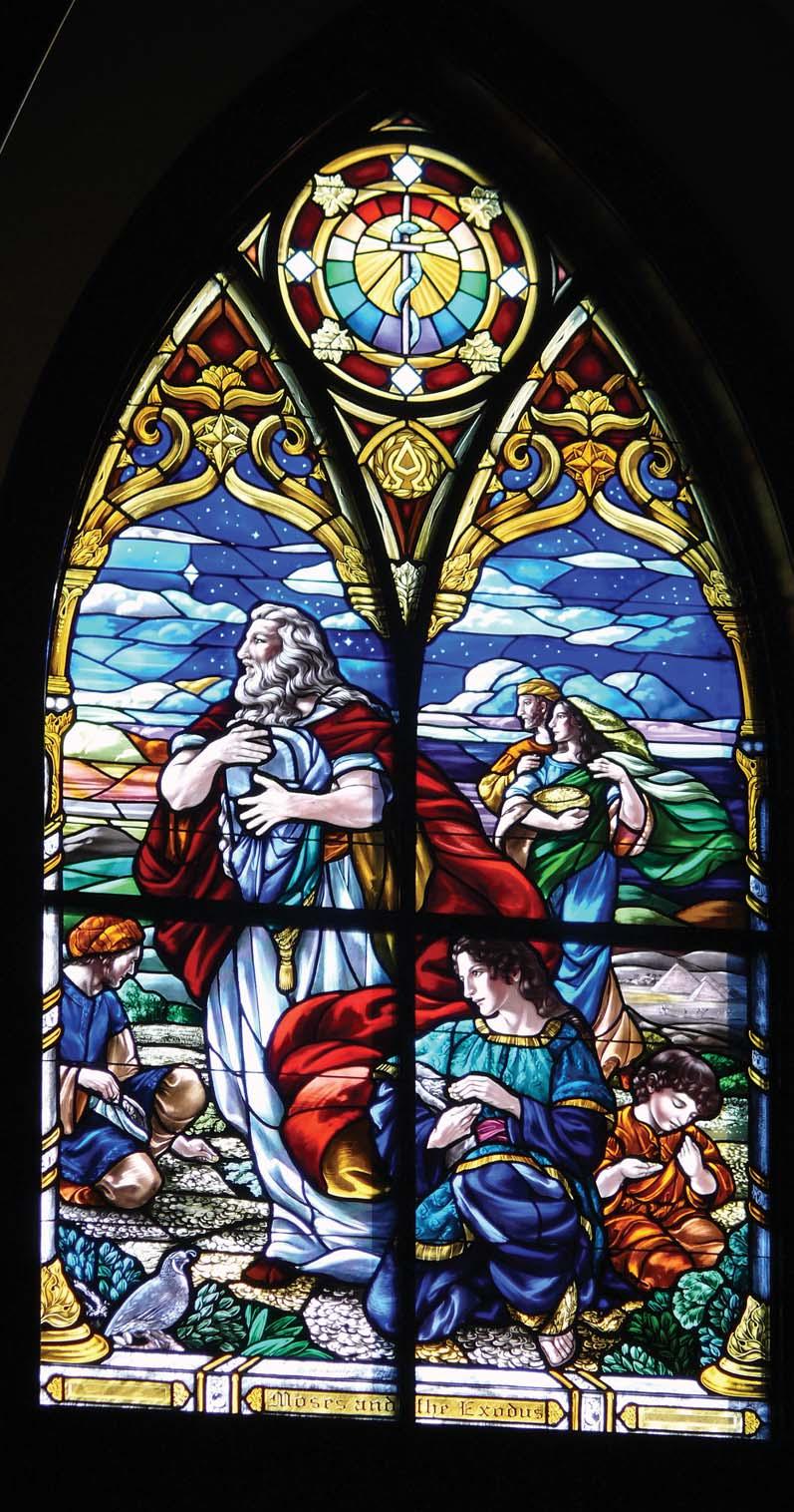 Above: Moses and the Exodus This is part of the Salvation History series of windows.
