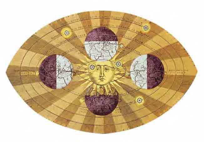 Of Princes and Protestants Heliocentric model of the solar system showing the sun, not Earth, at the center Against this backdrop, scientific advances were being made.