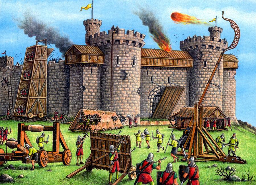 Defending the Castle Siege: Surrounding your enemy s castle, attempting to starve them out or fight your way in Sieges were much more common than large battles.