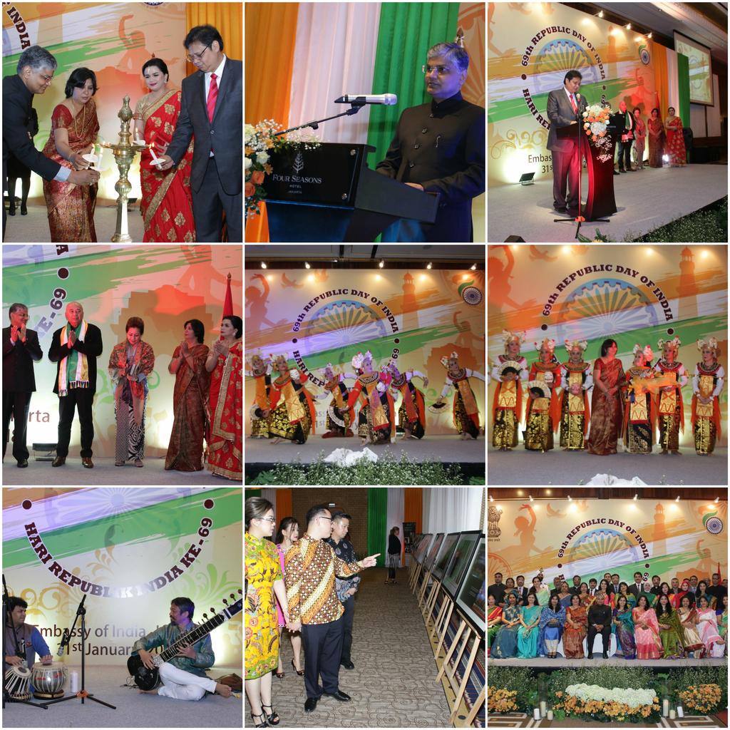 69TH REPUBLIC DAY OF INDIA RECEPTION HELD IN JAKARTA The 69th Republic Day of India Reception was hosted at the Four Seasons Hotel in Jakarta on 31 January 2018 by H.E. Mr.
