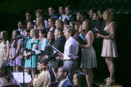 Almost 100 students strong, the Founders Chapel Choir provided music at