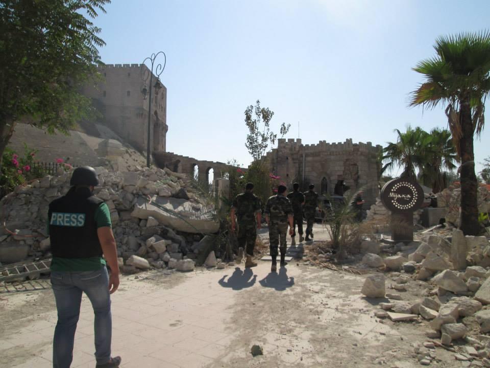 The entrance to the Aleppo Citadel on September 3, 2014 (Shady