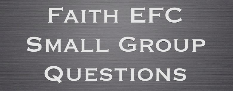 Facebook is the way many people connect. Do you have a facebook account? What is your experience with it? Faith - The Only Way Questions on the sermon 1.