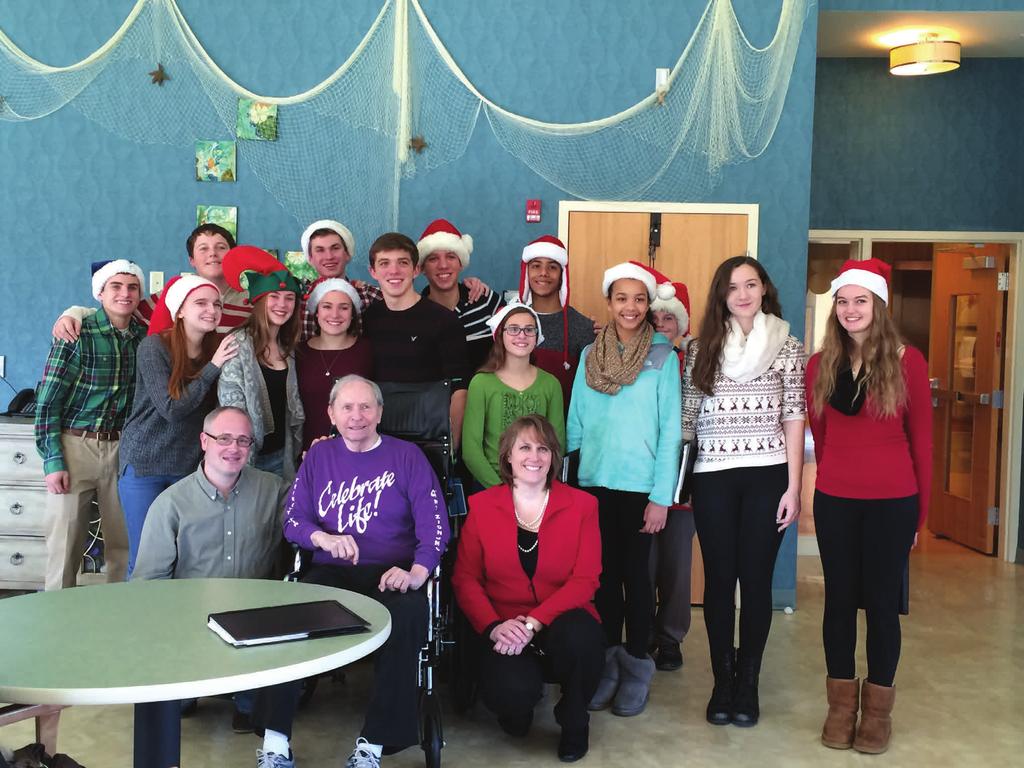 Trinity Choir went caroling on December 6th; they paid a special visit to a few of our congregation's "shut-in" members.