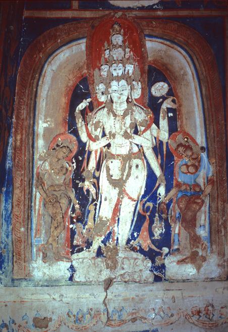 Tibet and the Preservation of the Traditions of Nalanda Eleven-headed Avaloketiswara, Mural, Dungkar Caves, Western Tibet.