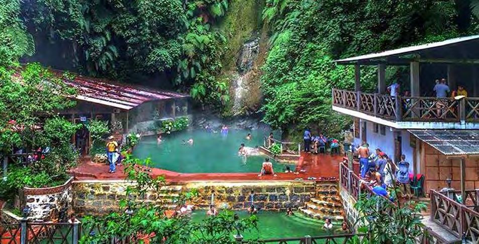 A superb natural spa in a spectacular setting, Fuentes Georginas is an 8km drive uphill from Zunil.