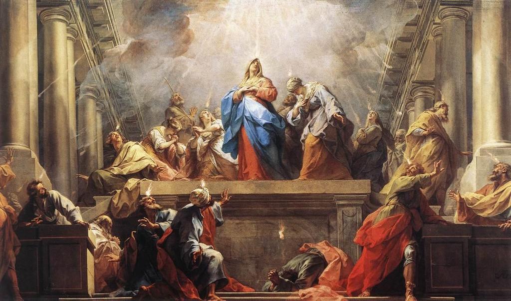 Jean Restout II, Pentecost, 1732 Pentecost Sunday Today we celebrate the feast of Pentecost, alleluia; on this day the Holy Spirit appeared before the apostles in tongues of fire and gave them His
