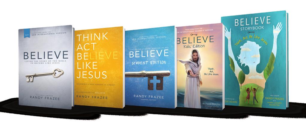 The Believe experience includes books of carefully selected Scripture for adults, students, and