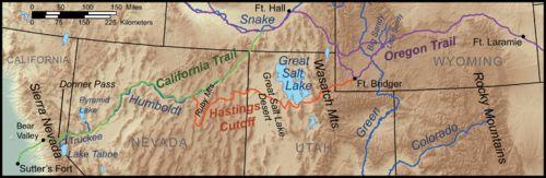 Oregon Trail (shown in Purple): A