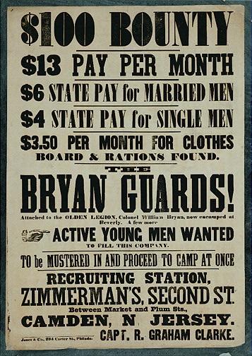 Recruiting Poster for the ryan Guards REATED/PULISHED Jones & o.