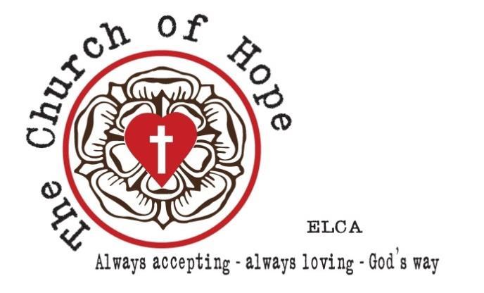 THE CHURCH OF HOPE Words of hope Jan/feb 2018 NOMINATE YOUR NEW BOARD