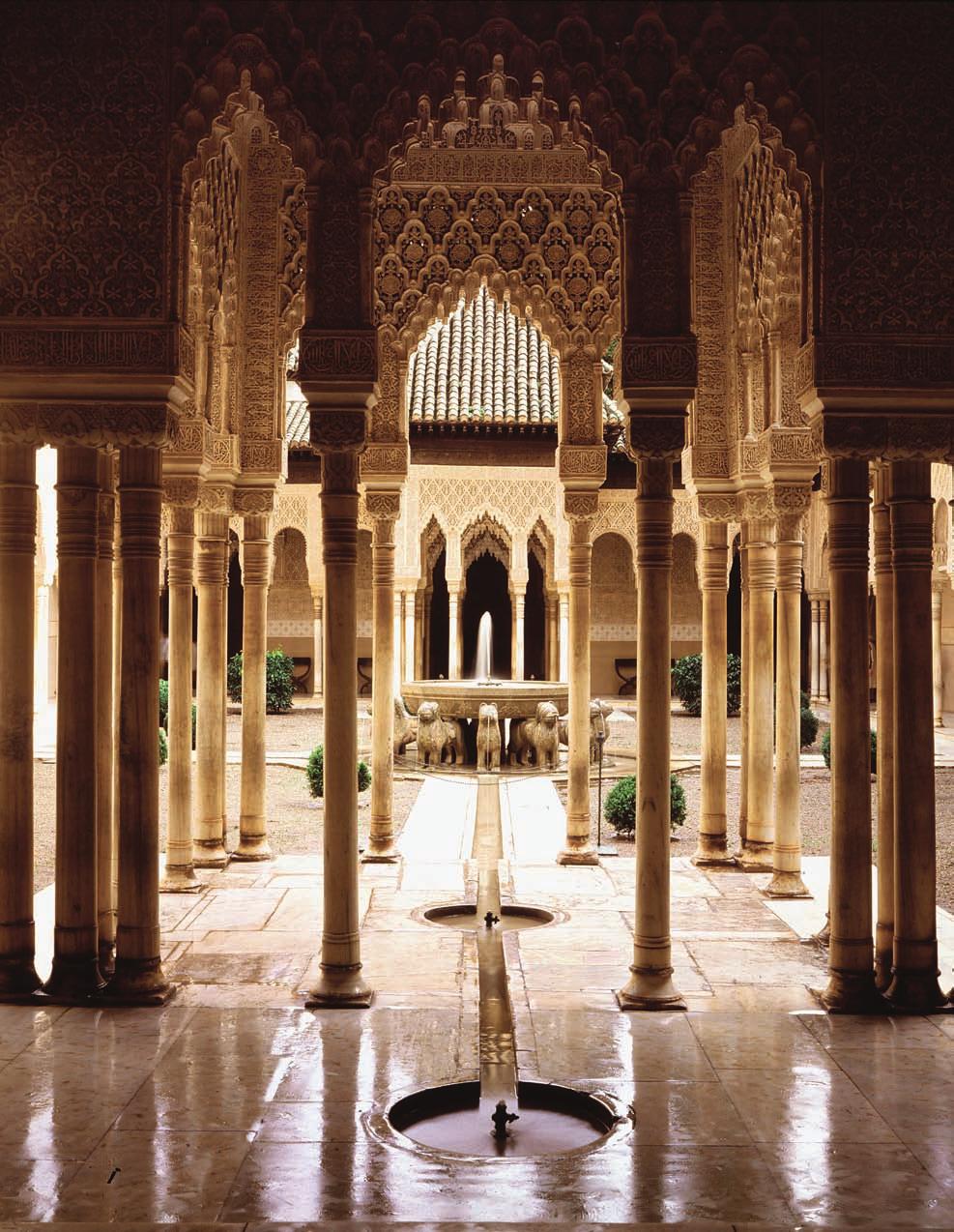 13-1 Court of the Lions, Palace of the Lions, Alhambra, Granada, Spain, 1354 1391.