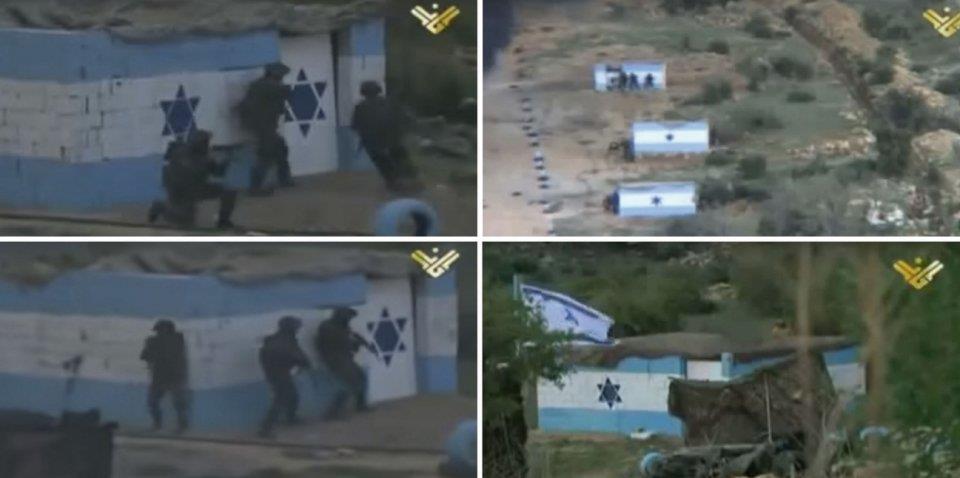 Screengrabs from a video posted on YouTube on 30 August 2015 purporting to show training for Hizbullah special forces, including in model urban settings.