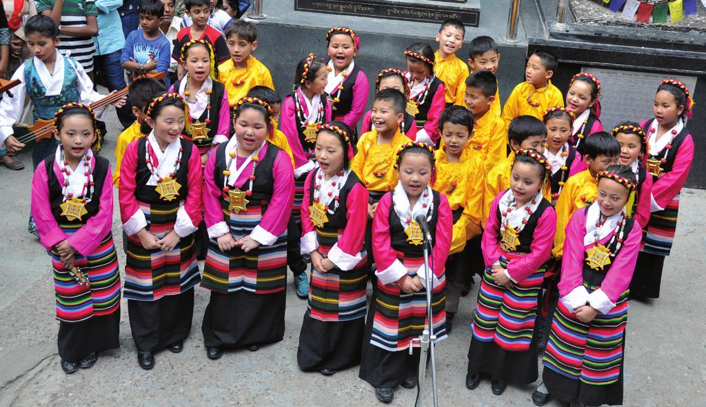 THE TIBET MUSEUM NEWSLETTER Behind, and History of Tibet were screened. Sikyong Dr Lobsang Sangay with a group of Tibetan school children in traditional Tibetan costumes Sikyong Dr.