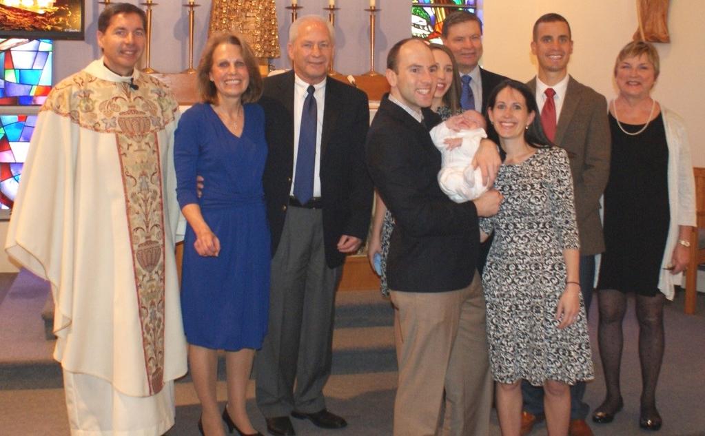 Alexander Michael Lambright, son of Nathan Lambright and Rachel (nee Merson) received the Sacrament of Baptism. Proud godparents are David Merson and Jill Merson.