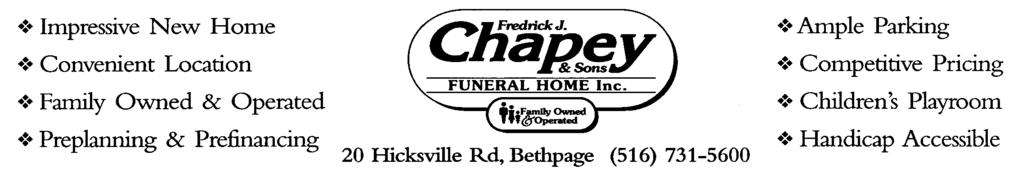 com 516.541.4000 Newly Renovated Chapel Preplanning Handicapped Accessible Monuments & Inscriptions Children s Playroom WILLIS B.
