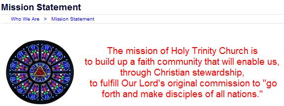 Holy Trinity Mission Statement The