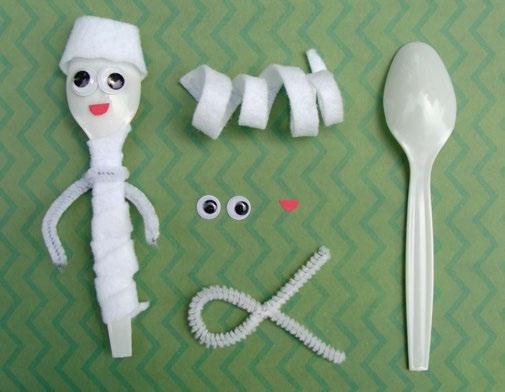CRAFT IDEAS Craft stick or plastic spoon Lazarus The basic idea for this craft is to wrap a body in strips by some kind of white material.