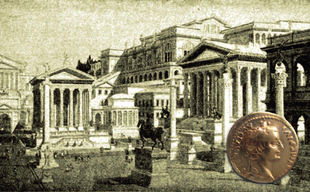 Etching of the Roman Forum by Becchetti (Wikimedia) and a gold aureus of Tiberius. THIS year is the 2000 th anniversary of the accession of Tiberius as ruler of the Roman Empire.