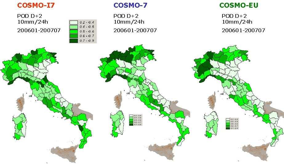 5 Working Group on Verification and Case Studies 38 from January 2006 to August 2007. The results over Abruzzo region have not to be considered because of observed data problems. So, in Fig.