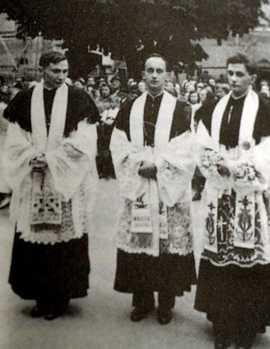 Pope Benedict XVI (first from right) was ordained a priest on June 29,