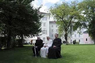 in July, 2008 Pope Benedict XVI vacationing in July, 2008, Bressanone, a German speaking Alpine village in