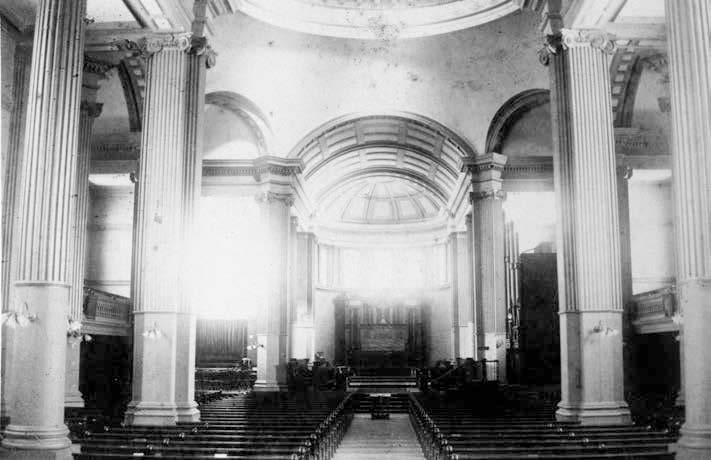 In addition to repainting the interior, the changes made at that time also included a new pulpit, reading desk, lectern, a new bishop s chair, and altar rails, all introduced by the controversial