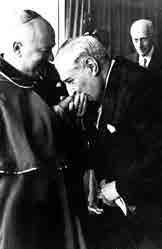1932 to 1968, kissing the bishop