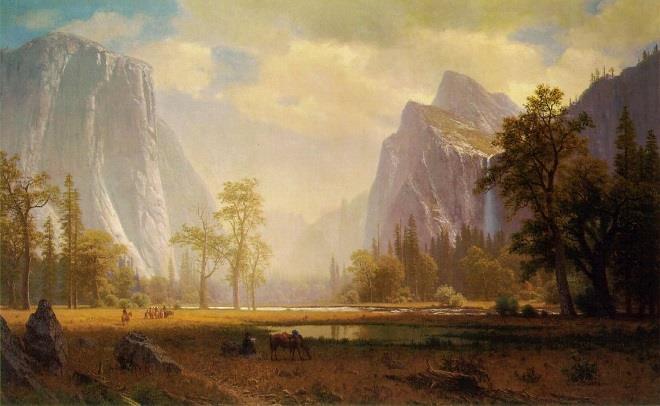 Looking Up Yosemite Valley, 1865-1867 Yosemite Valley and the Mariposa Grove of Giant Sequoias should be set aside