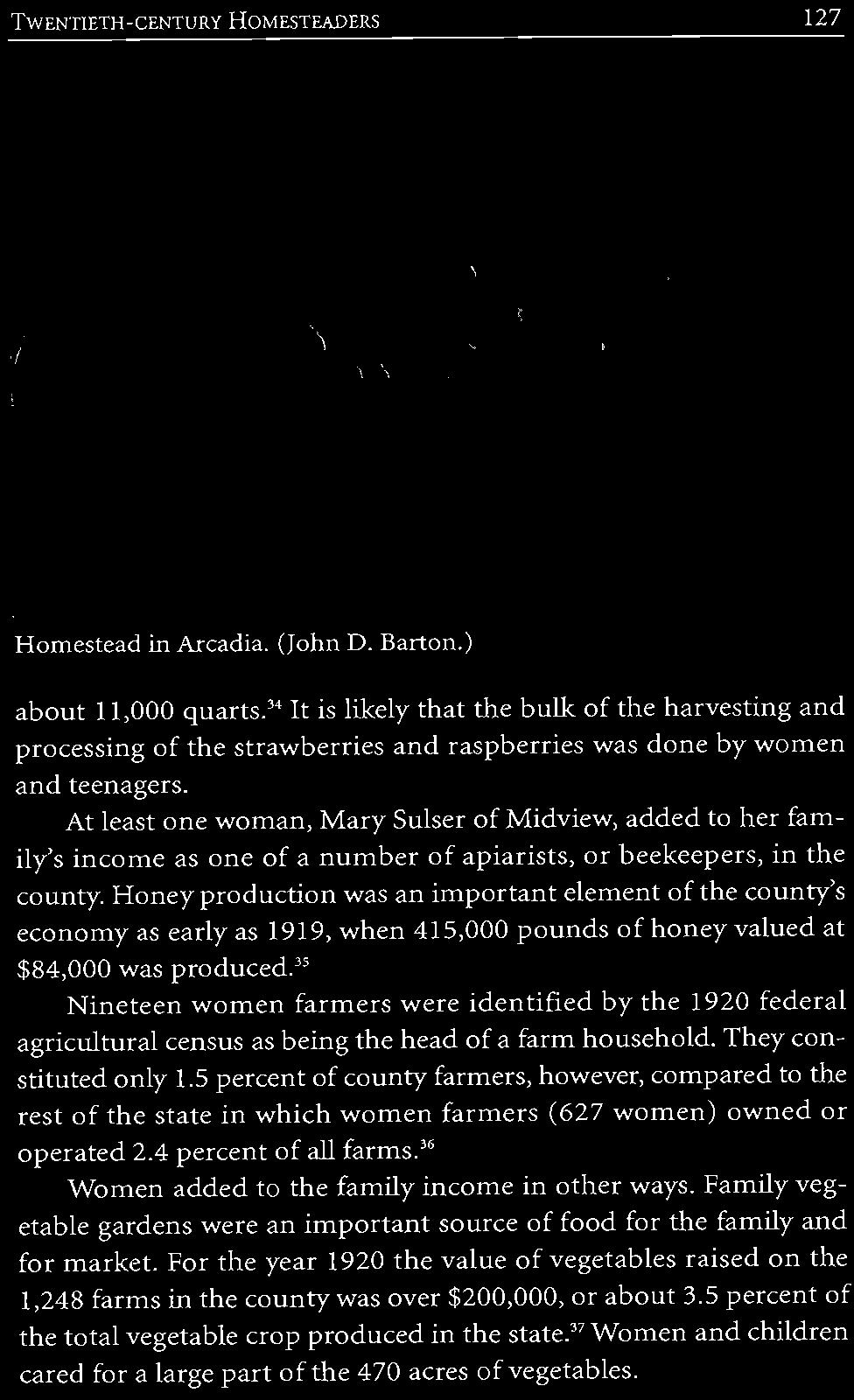 36 Women added to the family income in other ways. Family vegetable gardens were an important source of food for the family and for market.