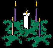 glory. The central white candle is to be larger (often thicker) than the four in the wreath.