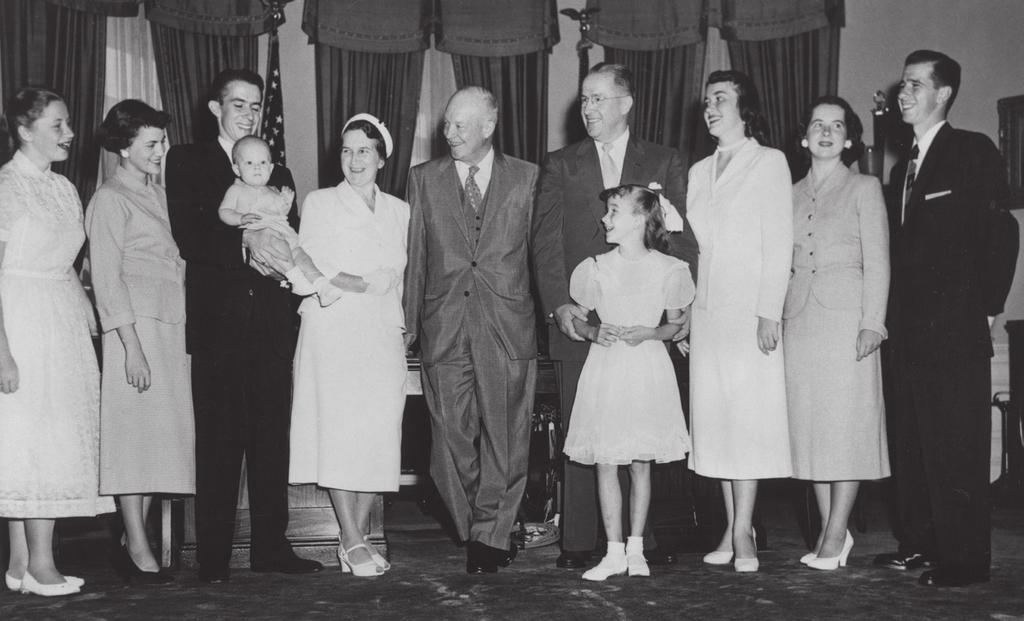 128 The Religious Educator Vol 9 No 1 2008 Fig. 4. The Benson family visits with President Eisenhower.