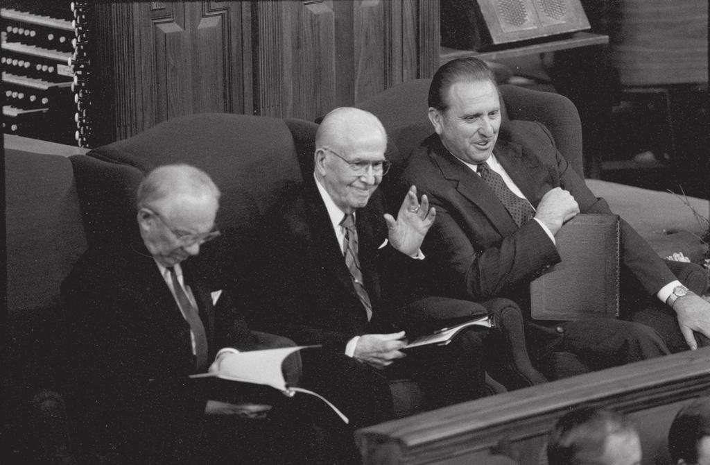Ezra Taft Benson 131 The following October, Ezra came to general conference, where he was officially sustained as the sixty-third Apostle called since the Restoration of The Church of Jesus Christ.