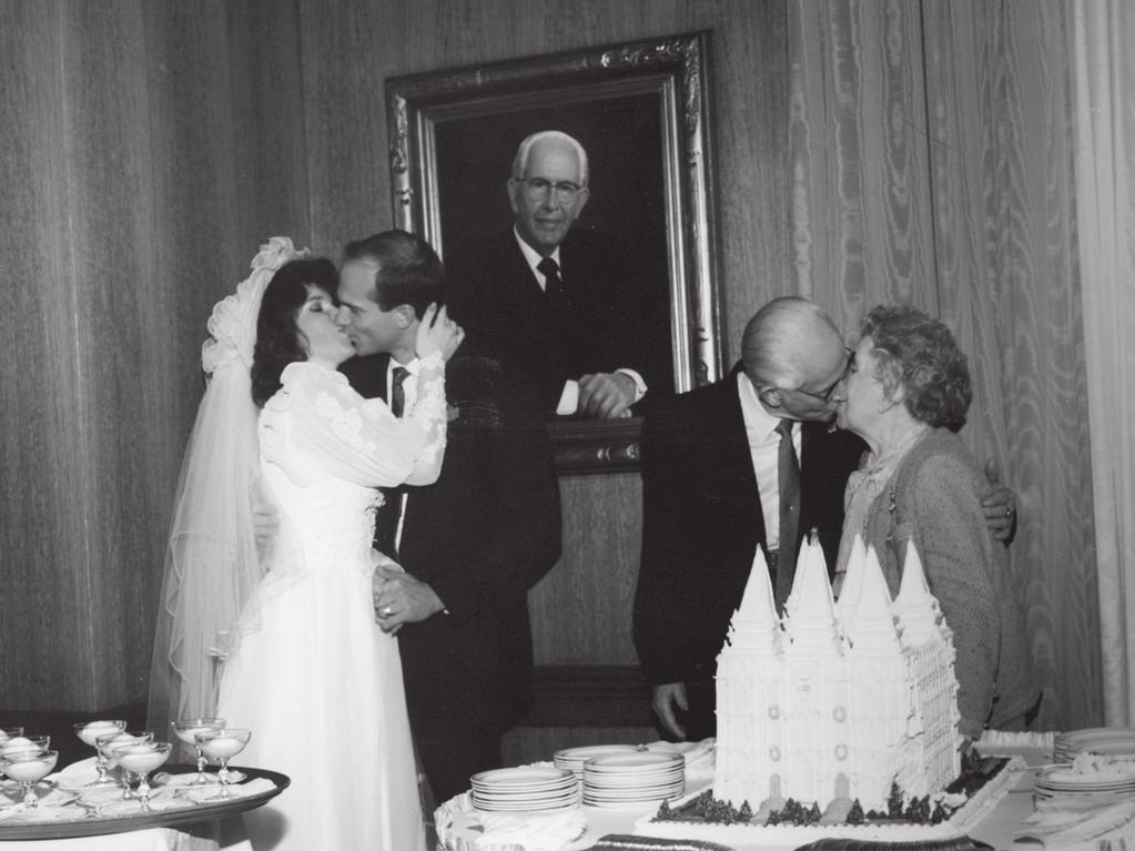 132 The Religious Educator Vol 9 No 1 2008 Fig. 7. President and Sister Benson steal a kiss at the wedding breakfast of his granddaughter Holly Walker s marriage to Karl Tilleman.