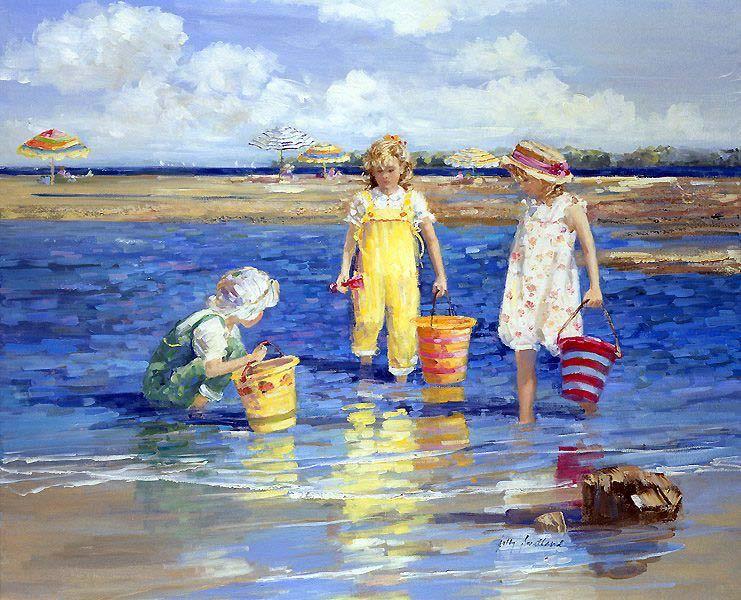 Colors of Summer Sally Swatland There is nothing like summer at the beach, where sky and water meet and nobody minds wet feet.