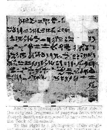 That portions of it were unreadable or had fallen away is evident from a drawing found in Joseph Smith's "Egyptian Alphabet and