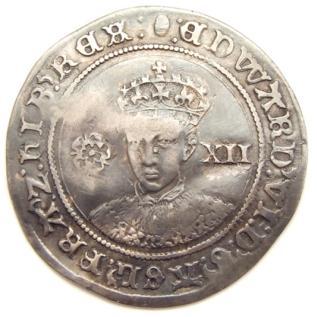 Source B: Edward VI shilling, struck approximately 1551-1553 and a crown struck after 1553. Problems with having a minor on the throne.