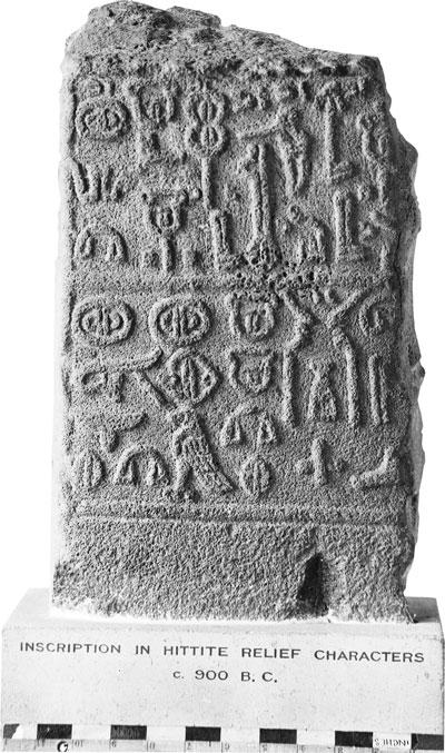 Defining the Neo-Hittites 61 Fig. 5. Luwian hieroglyphic inscription of Kamani, early mid 8th-century king of Carchemish (courtesy, Ashmolean Museum, Oxford).