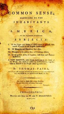 This document divided colonists into 2 groups: Patriots were supporters of Independence and saw their fight as a holy cause of liberty Loyalists were loyal to Great Britain and saw independence as