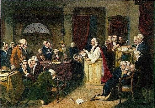 1 st Continental Congress September 1774 All colonies are represented at this meeting in Philadelphia Colonists declare their rights as citizens and state their grievances against the king (They do