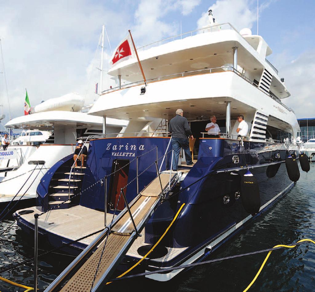 She is called Zarina and is perhaps one of the most prestigious and elegant super yachts on display at the 49 Salone Internazionale della Nautica di Genova, or the Genoa boat show.